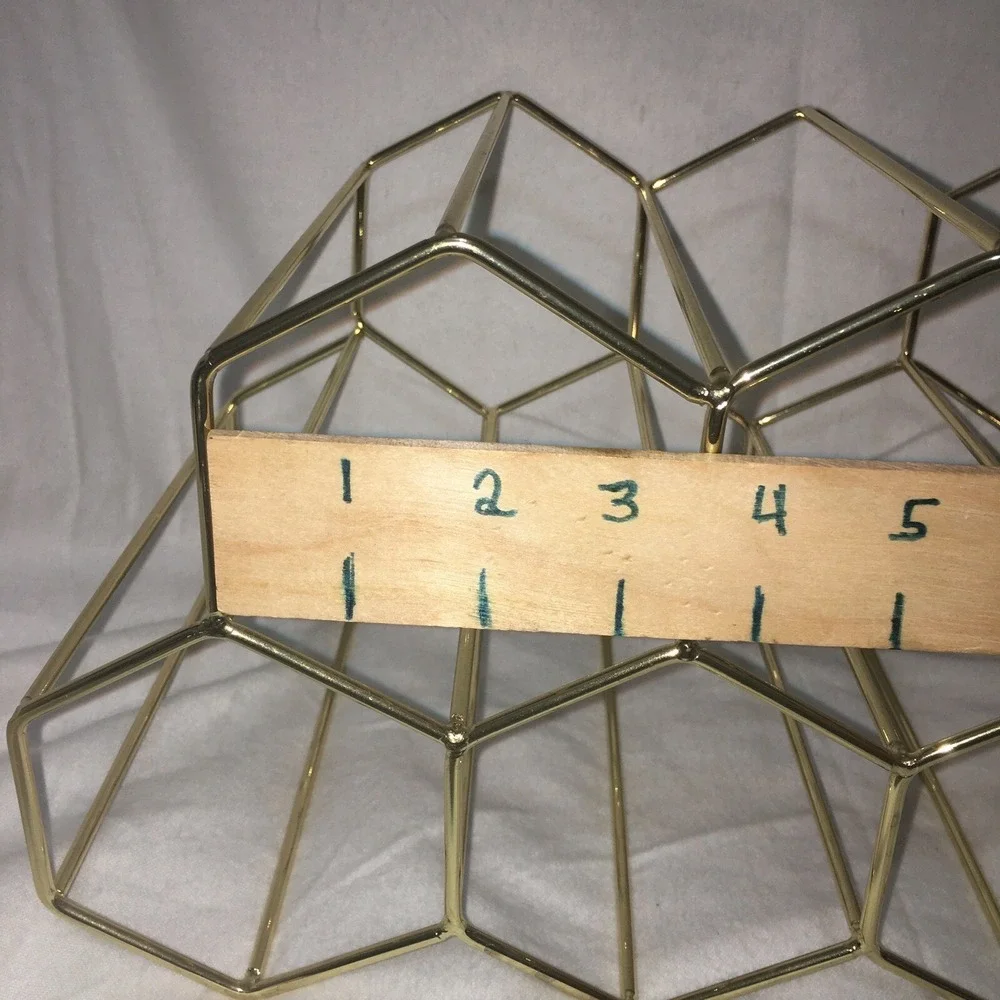 MCM Gold Wine Rack Freestanding Bottle Holder, 7 Bottle Capacity